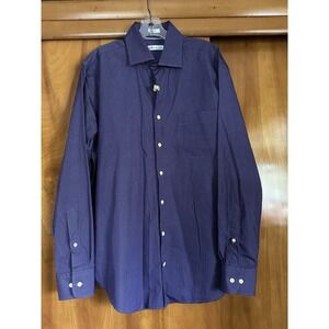 Peter Millar Long Sleep Button Down. Mens Large. 100% Cotton Purple